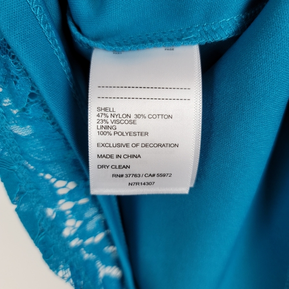 NWT Laundry by Shelly Segal Cocktail Dress Enamel Blue size 2 - Picture 9 of 10